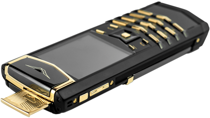 Vertu Signature S Design Black Red Gold Ceramic